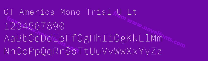 GT America Mono Trial U LtPreview GT America Mono Trial U LtPreview