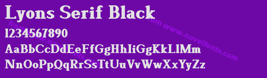 Lyons Serif BlackPreview