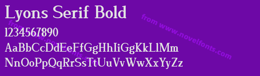 Lyons Serif BoldPreview