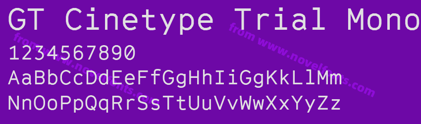 GT Cinetype Trial MonoPreview GT Cinetype Trial MonoPreview