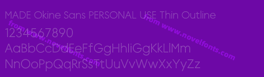 MADE Okine Sans PERSONAL USE Thin OutlinePreview