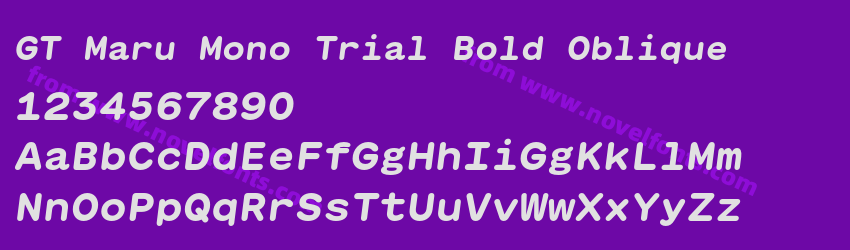 GT Maru Mono Trial Bold ObliquePreview GT Maru Mono Trial Bold ObliquePreview