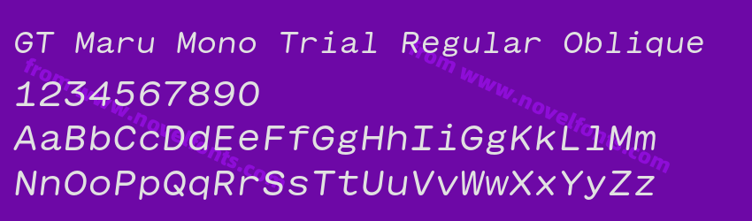 GT Maru Mono Trial Regular ObliquePreview GT Maru Mono Trial Regular ObliquePreview