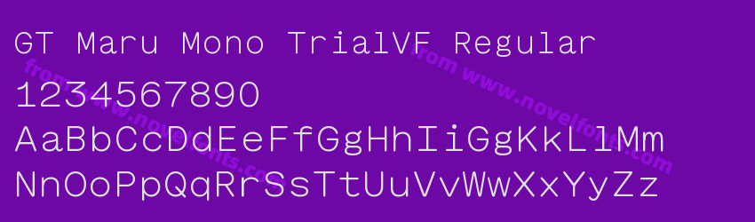 GT Maru Mono TrialVF RegularPreview GT Maru Mono TrialVF RegularPreview