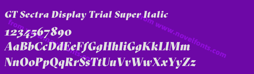 GT Sectra Display Trial Super ItalicPreview GT Sectra Display Trial Super ItalicPreview