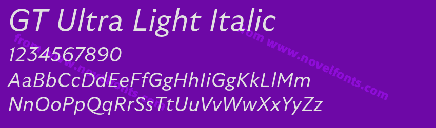 GT Ultra Light ItalicPreview GT Ultra Light ItalicPreview