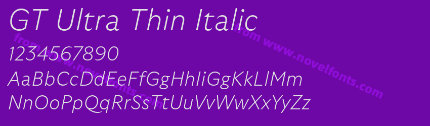 GT Ultra Thin ItalicPreview GT Ultra Thin ItalicPreview