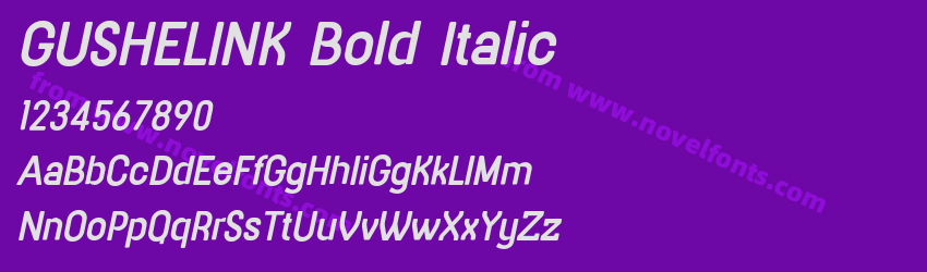 GUSHELINK Bold ItalicPreview GUSHELINK Bold ItalicPreview