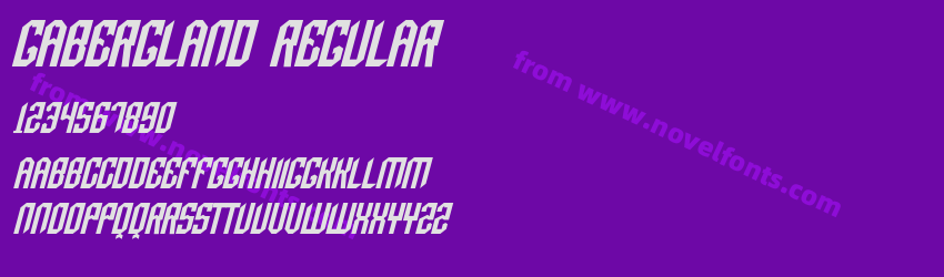 Gabergland RegularPreview Gabergland RegularPreview