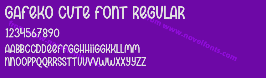Gafeko Cute Font RegularPreview Gafeko Cute Font RegularPreview