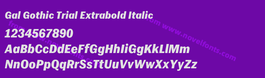 Gal Gothic Trial Extrabold ItalicPreview Gal Gothic Trial Extrabold ItalicPreview