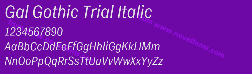 Gal Gothic Trial ItalicPreview Gal Gothic Trial ItalicPreview