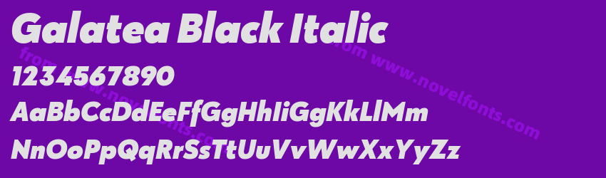 Galatea Black ItalicPreview
