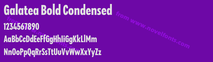 Galatea Bold CondensedPreview Galatea Bold CondensedPreview