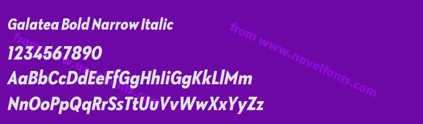 Galatea Bold Narrow ItalicPreview