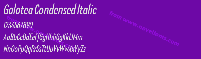 Galatea Condensed ItalicPreview Galatea Condensed ItalicPreview