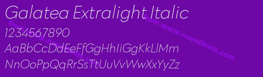 Galatea Extralight ItalicPreview