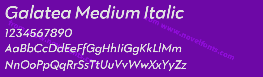 Galatea Medium ItalicPreview