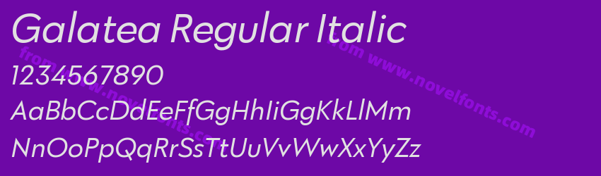 Galatea Regular ItalicPreview