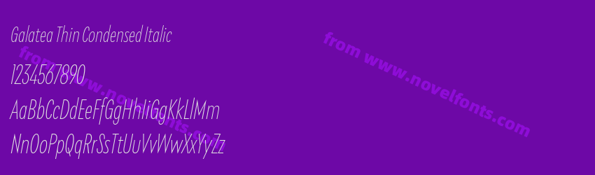 Galatea Thin Condensed ItalicPreview Galatea Thin Condensed ItalicPreview