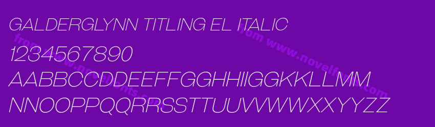 Galderglynn Titling El ItalicPreview Galderglynn Titling El ItalicPreview