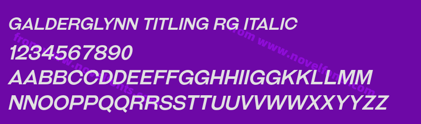 Galderglynn Titling Rg ItalicPreview