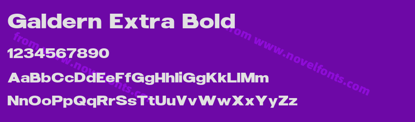 Galdern Extra BoldPreview Galdern Extra BoldPreview