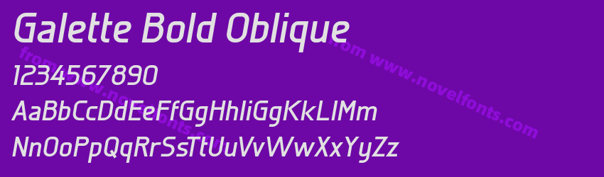 Galette Bold ObliquePreview Galette Bold ObliquePreview