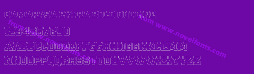 Gamarasa Extra Bold OutlinePreview Gamarasa Extra Bold OutlinePreview