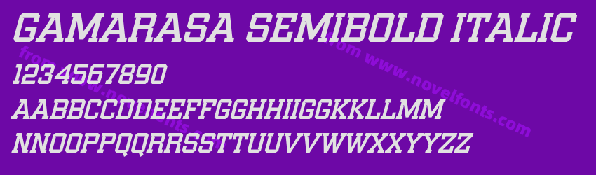 Gamarasa Semibold ItalicPreview