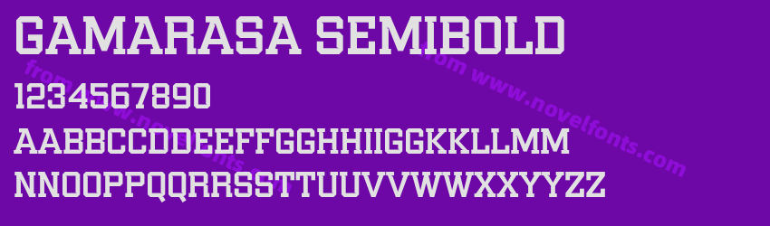 Gamarasa SemiboldPreview Gamarasa SemiboldPreview