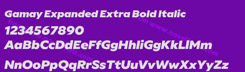 Gamay Expanded Extra Bold ItalicPreview Gamay Expanded Extra Bold ItalicPreview