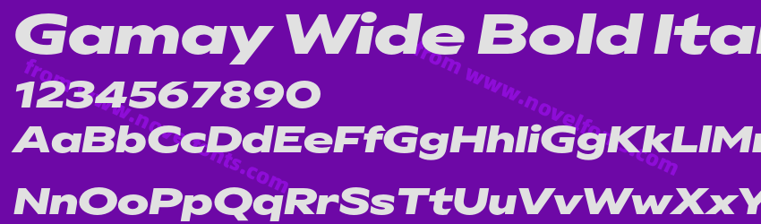 Gamay Wide Bold ItalicPreview Gamay Wide Bold ItalicPreview