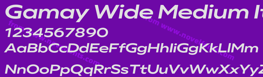 Gamay Wide Medium ItalicPreview Gamay Wide Medium ItalicPreview