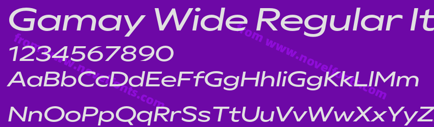 Gamay Wide Regular ItalicPreview Gamay Wide Regular ItalicPreview