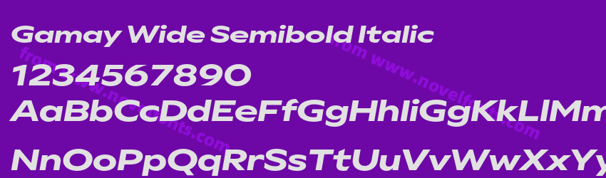Gamay Wide Semibold ItalicPreview Gamay Wide Semibold ItalicPreview