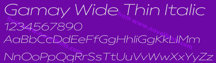 Gamay Wide Thin ItalicPreview Gamay Wide Thin ItalicPreview
