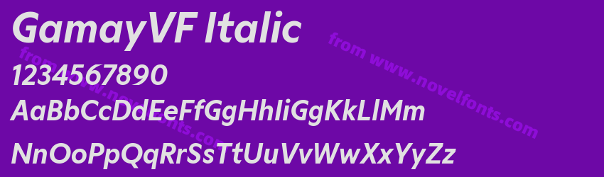 GamayVF ItalicPreview GamayVF ItalicPreview
