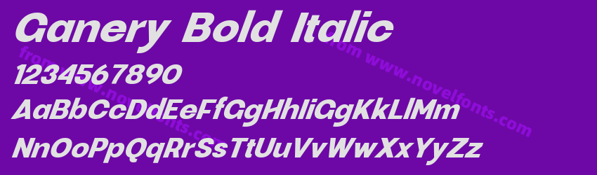 Ganery Bold ItalicPreview Ganery Bold ItalicPreview