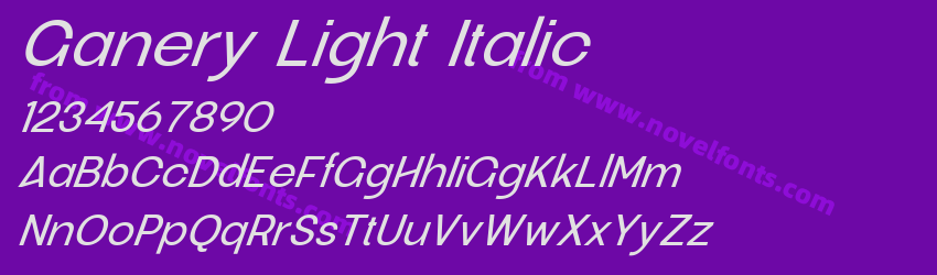 Ganery Light ItalicPreview Ganery Light ItalicPreview