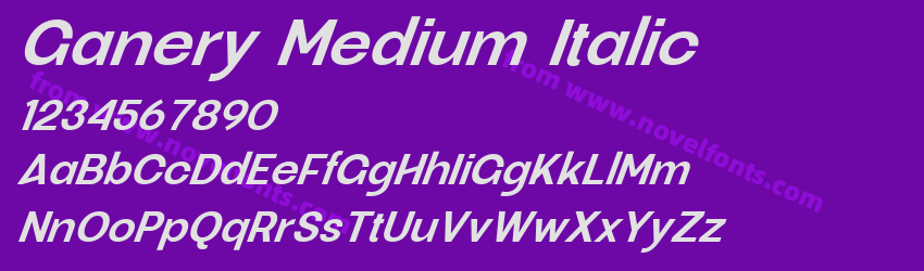 Ganery Medium ItalicPreview Ganery Medium ItalicPreview
