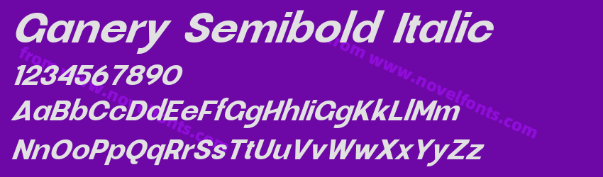 Ganery Semibold ItalicPreview Ganery Semibold ItalicPreview