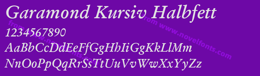 Garamond Kursiv HalbfettPreview Garamond Kursiv HalbfettPreview