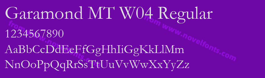 Garamond MT W04 RegularPreview