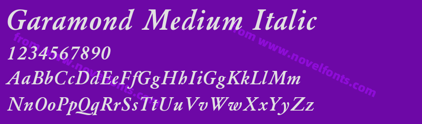 Garamond Medium ItalicPreview Garamond Medium ItalicPreview