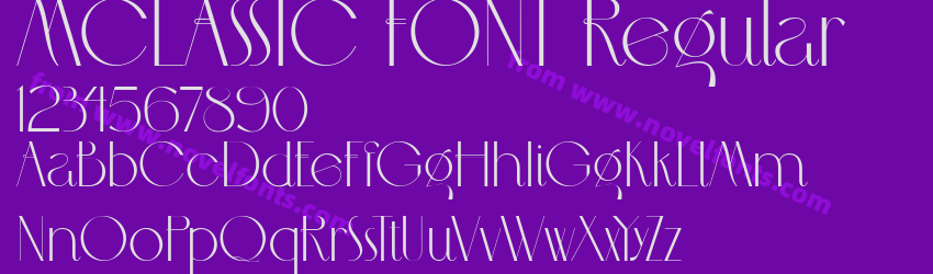 MCLASSIC FONT RegularPreview