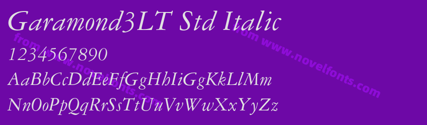 Garamond3LT Std ItalicPreview