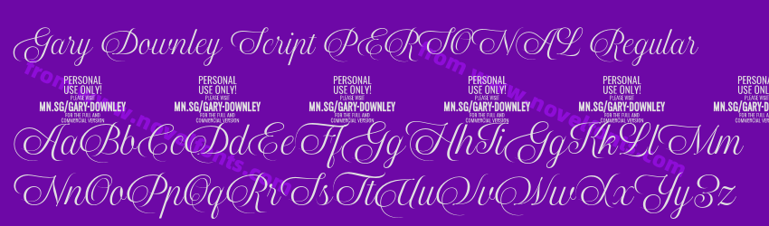 Gary Downley Script PERSONAL RegularPreview Gary Downley Script PERSONAL RegularPreview