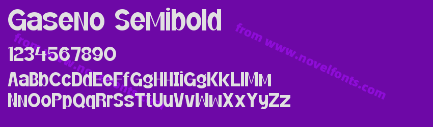 Gaseno SemiboldPreview Gaseno SemiboldPreview