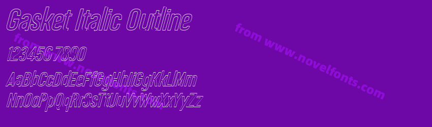 Gasket Italic OutlinePreview Gasket Italic OutlinePreview